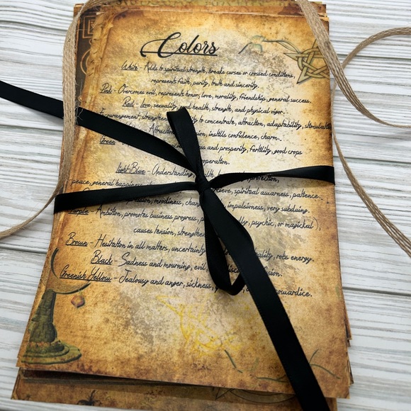 Other - Junk Journal Pages Book of Shadows Grimore 20 pages ephemera scrapbooking